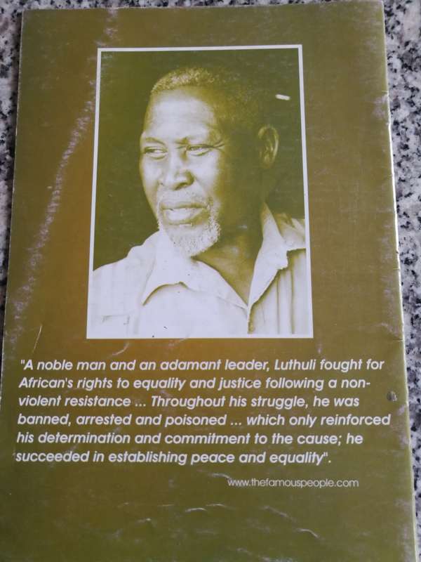 ALBERT JOHN LUTHULI 100 YEARS 1898 - 1967 BOOKLET  of 19 pages AFRICAN HERITAGE and ART