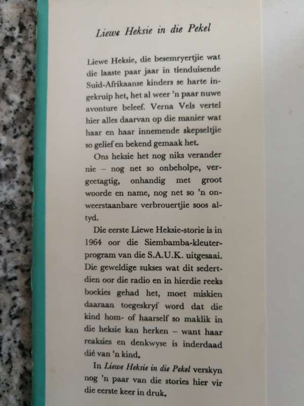 LIEWE HEKSIE IN DIE PEKEL DEUR VERNA VELS