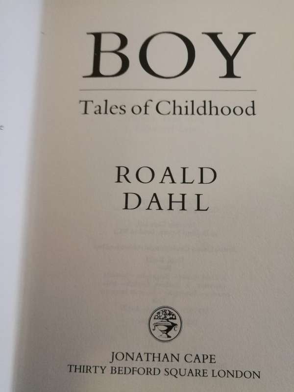 BOY ROALD DAHL Jonathan Cape 1984 hardcover