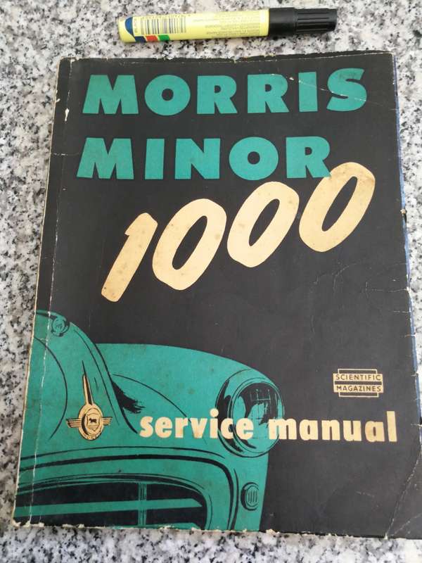SERVICE MANUAL FOR MORRIS MINOR 1000 Scientific Magazines Publishing 1958