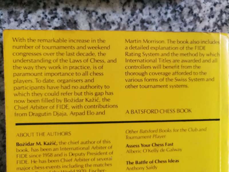 THE CHESS COMPETITOR`S HANDBOOK  BOZIDAR M KAZIC