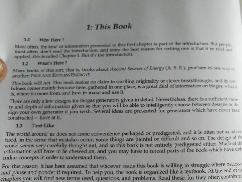 BIOGAS HANDBOOK BY DAVID HOUSE  ( Gas produces Methane  Farm manure )