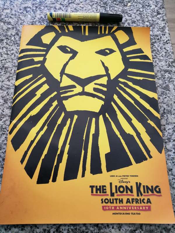 PROGRAM THE LION KING  ( SOUTH AFRICA Theatre production Montecasino 2007  )
