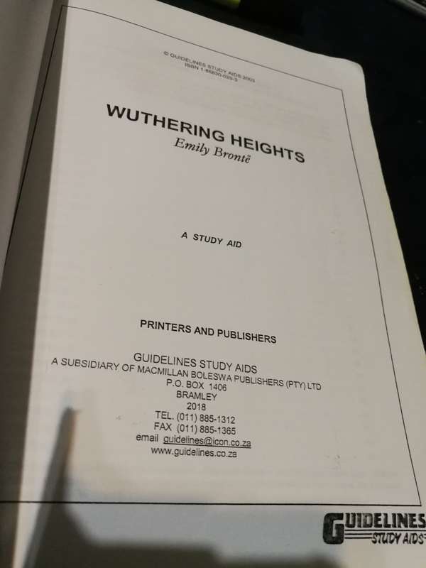 WUTHERING HEIGHTS EMILY BRONTE GUIDELINES & STUDY AIDS The BLUE BOOK SERIES