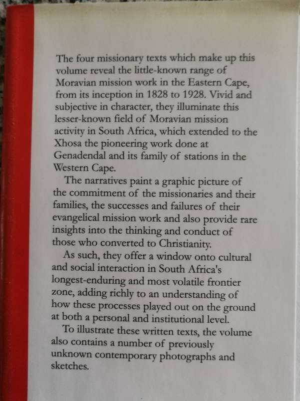 MOVAVIANS IN THE EASTERN CAPE 1828-1926 Missionary Texts Van Riebeeck Soc. Second Series