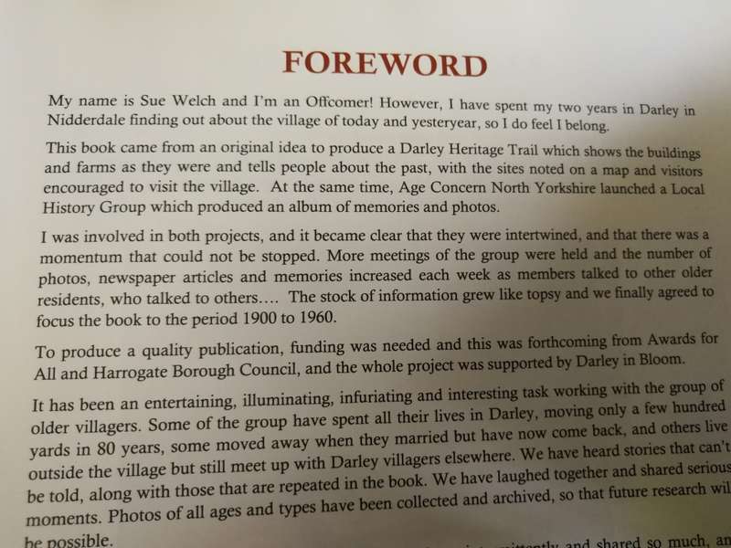 DARLEY REMEMBERED 60 YEARS OF PHOTOGRAPHS AND MEMORIES Compiled by SUE WELCH