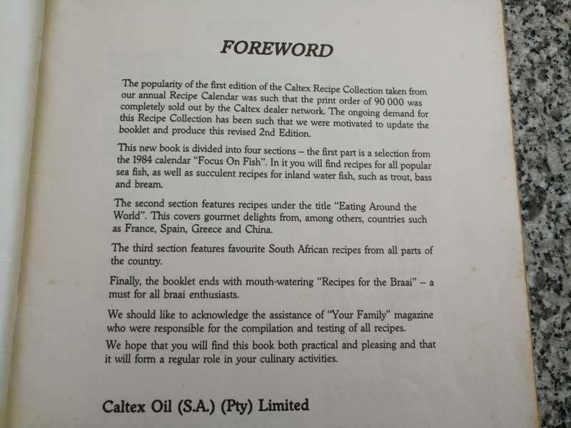 2 BOOKS CALTEX RECIPE COLLECTION 200 Recipes PLUS CALTEX POTJIEKOS and BRAAI BOOK