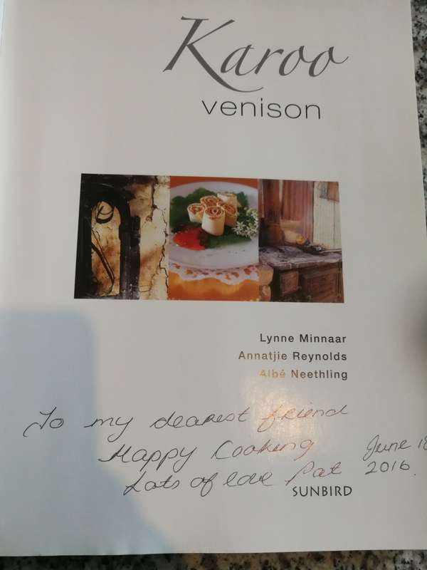 KAROO VENISON LYNNE MINNAAR A REYNOLDS A NEETHLING Cookbook incl. Biltong and Sausage ( English )