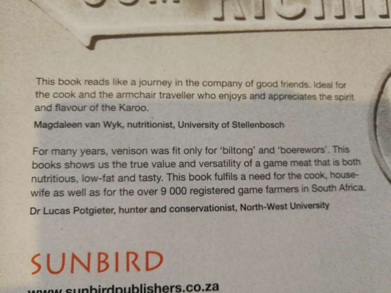 KAROO VENISON LYNNE MINNAAR A REYNOLDS A NEETHLING Cookbook incl. Biltong and Sausage ( English )
