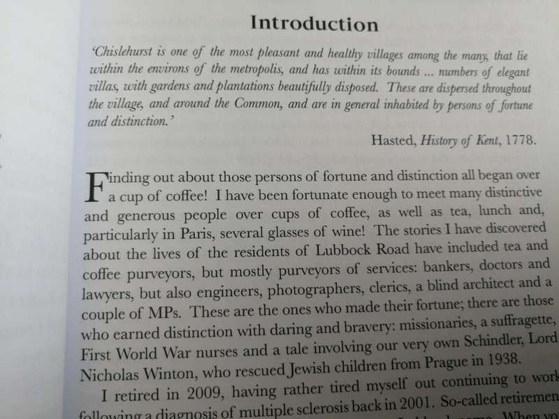 FORTUNE AND DISTINCTION History of LUBBOCK ROAD CHISLEHURST A Personal Journey SIGNED JOANNA FRIEL
