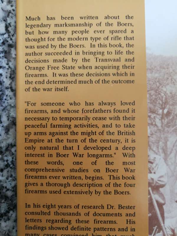 BOER RIFLES and CARBINES  of the ANGLO BOER WAR RON BESTER ( weapons guns war )