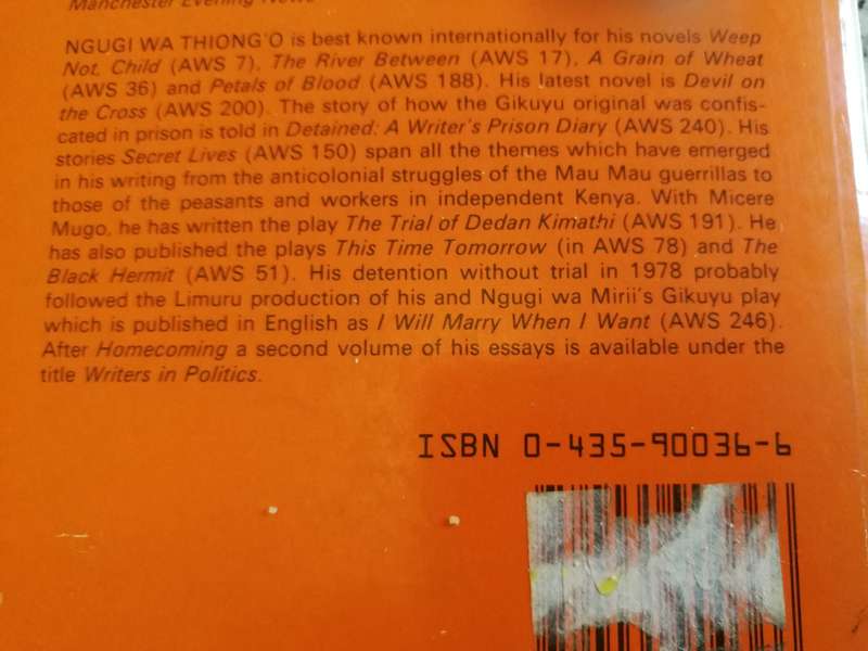 A GRAIN OF WHEAT NGUGI WA THIONG`O African Writers Series