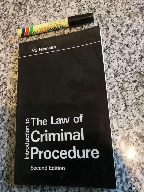 INTRODUCTION TO THE LAW OF CRIMINAL PROCEEDINGS V G HIEMSTRA Second Edition
