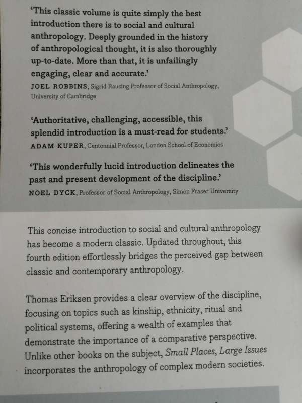 SMALL PLACES LARGE ISSUES An introduction to Social & Cultural Anthropology THOMAS HYLLAND 4th Editi