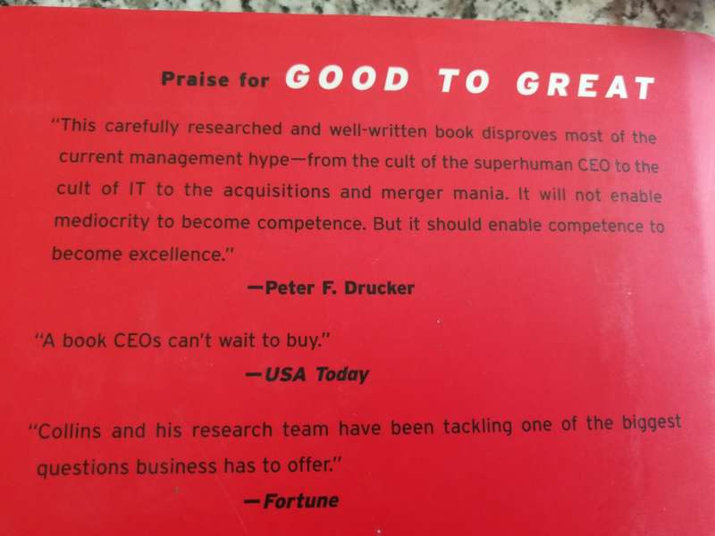 GOOD TO GREAT by JIM COLLINS Why Some Companies make the Leap..and others Don`t  business studies