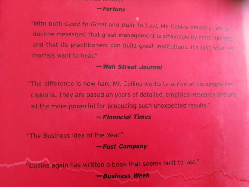 GOOD TO GREAT by JIM COLLINS Why Some Companies make the Leap..and others Don`t  business studies