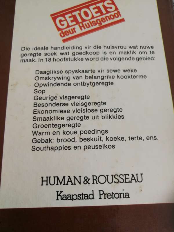 WENRESEPTE 1 2 AND 3 ANNETTE HUMAN 3 BOEKE HUISGENOOT KOOKBOEKE KOOKKUNS