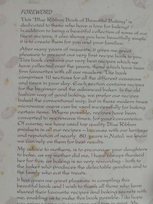 THE BLUE RIBBON BOOK OF BEAUTIFUL BAKING compiled by SHELLEY STEVENSON ( please note condition )