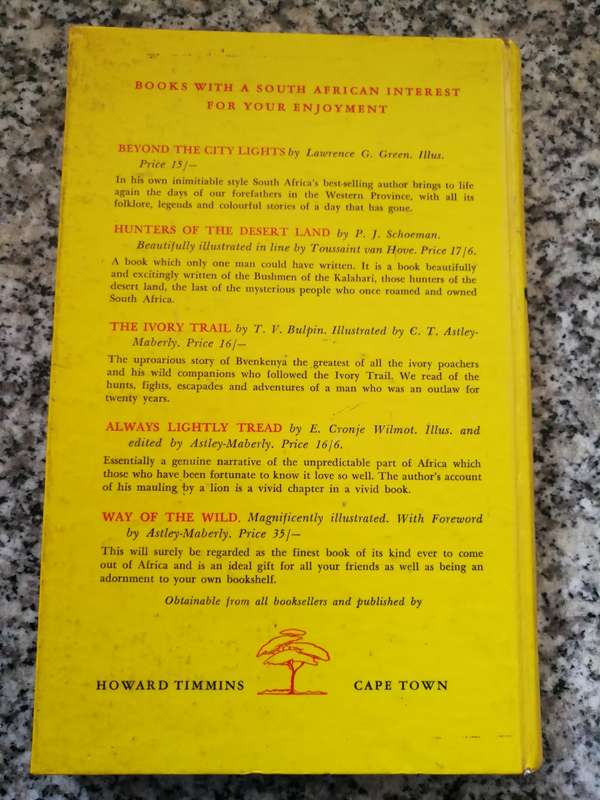 T V BULPIN LOST TRAILS OF THE LOW VELD Fourth Edition School 1957 ( very good condition )