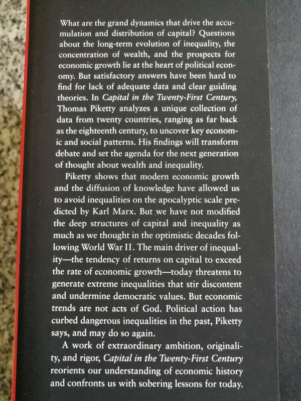 CAPITAL IN THE TWENTY FIRST CENTURY THOMAS PIKETTY ( economics )