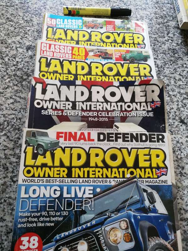 Bundle of 4 LAND ROVER Owner International  Magazines Land Rover Aug. Nov. 2013 Jan. & Apr. 2016