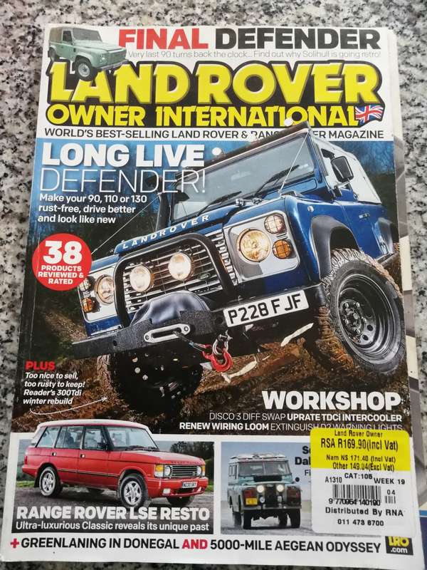 Bundle of 4 LAND ROVER Owner International  Magazines Land Rover Aug. Nov. 2013 Jan. & Apr. 2016