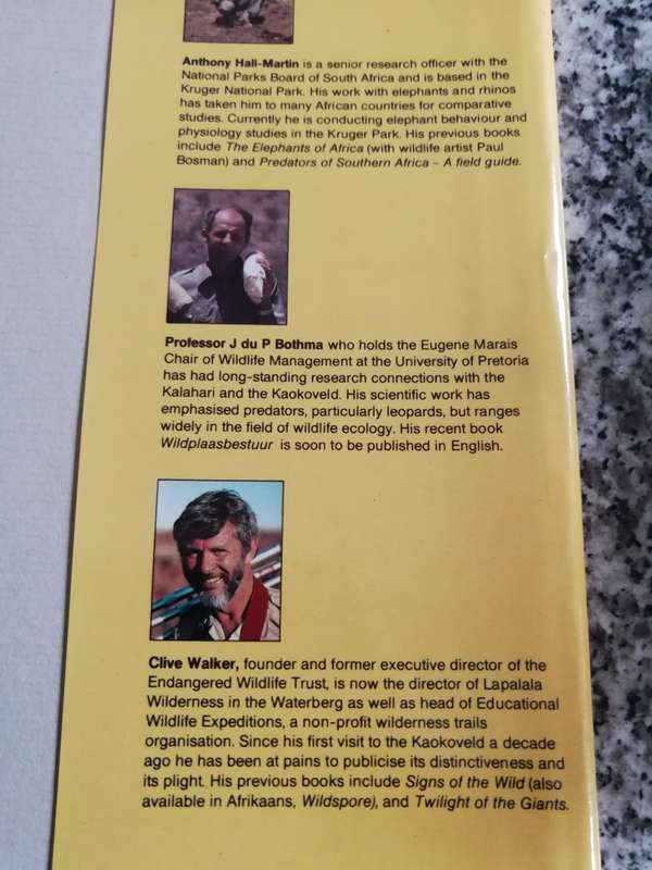 Clive Walker KAOKOVELD The Last Wilderness ANTHONY HALL MARTIN CLIVE WALKER J du P BOTHMA