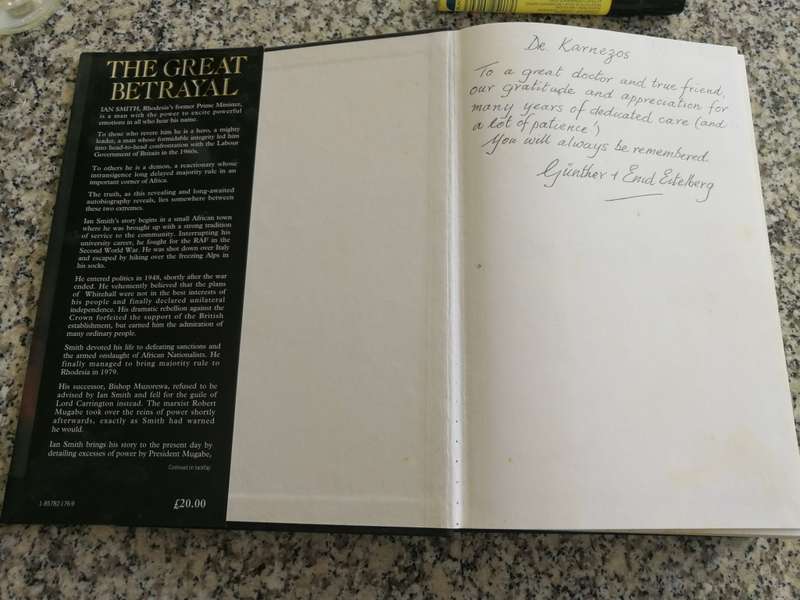 THE GREAT BETRAYAL IAN SMITH  hardcover