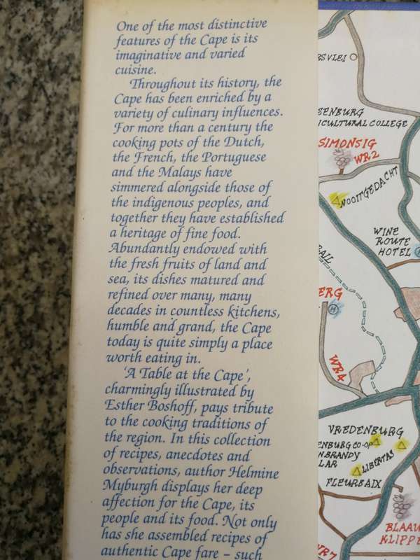 A TABLE AT THE CAPE HELMINE MYBURGH   with Illustrations by ESTHER BOSHOFF cooking recipes