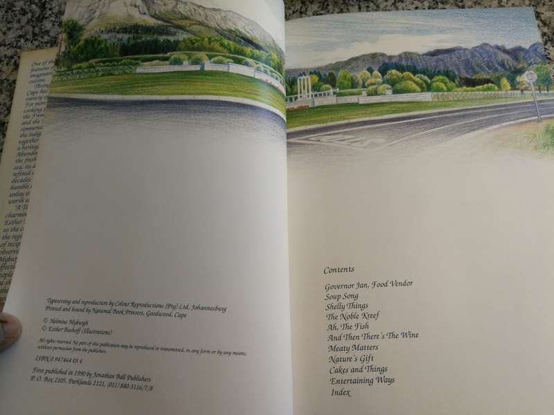 A TABLE AT THE CAPE HELMINE MYBURGH   with Illustrations by ESTHER BOSHOFF cooking recipes