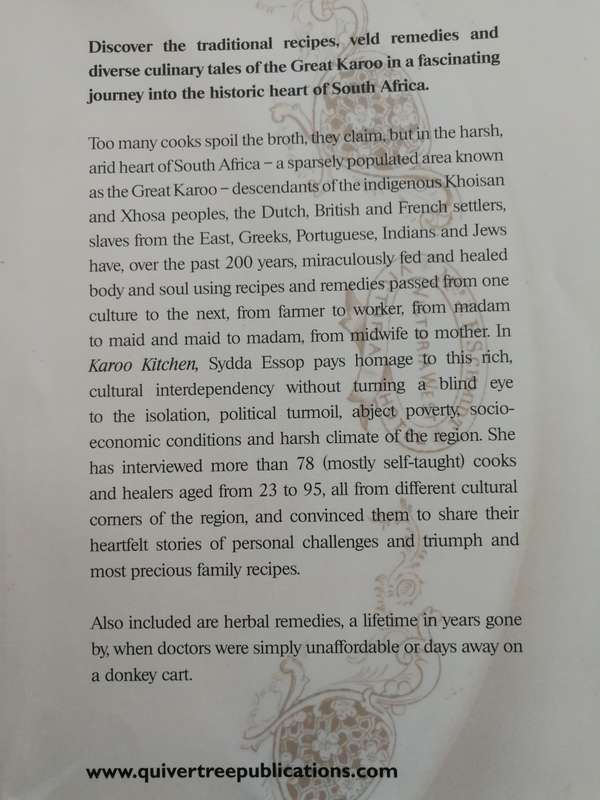 KAROO KITCHEN Heritage recipes & true stories from the heart of South Africa SYDDA ESSOP  cookbook