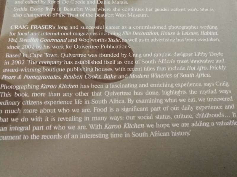 KAROO KITCHEN Heritage recipes & true stories from the heart of South Africa SYDDA ESSOP  cookbook