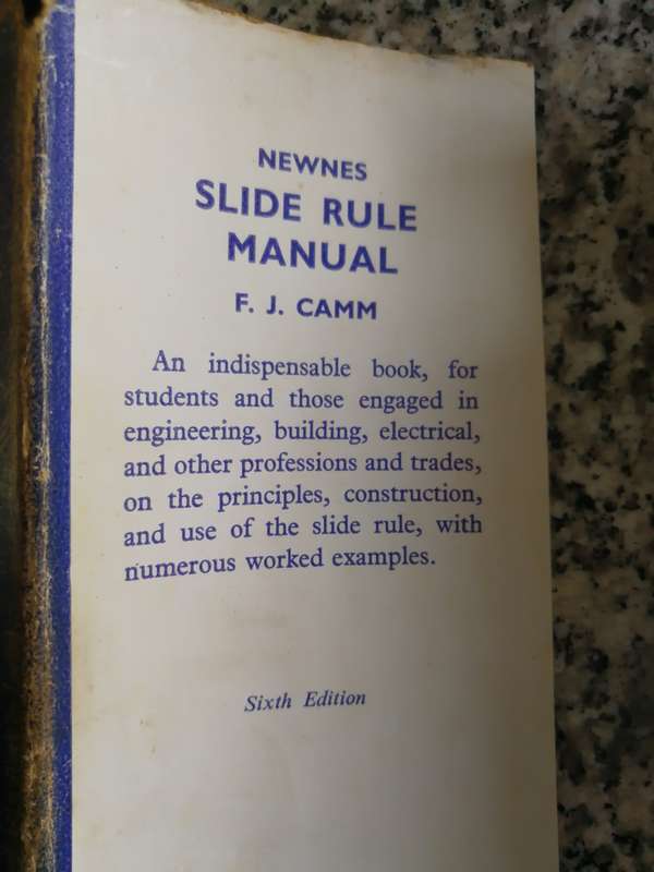 NEWNES SLIDE RULE  MANUAL SIXTH EDITION F J CAMM 1957