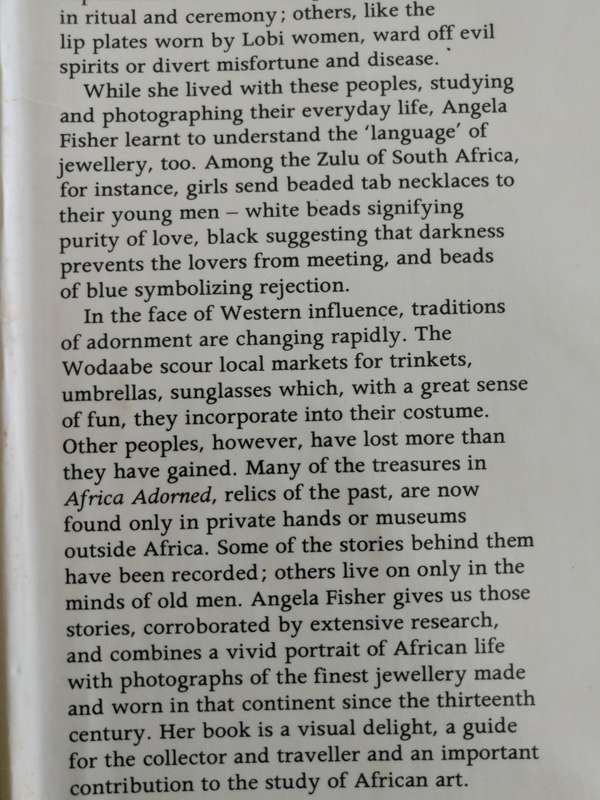 AFRICA ADORNED ANGELA FISHER ( African jewellery & craftmanship speaking to values and belief )