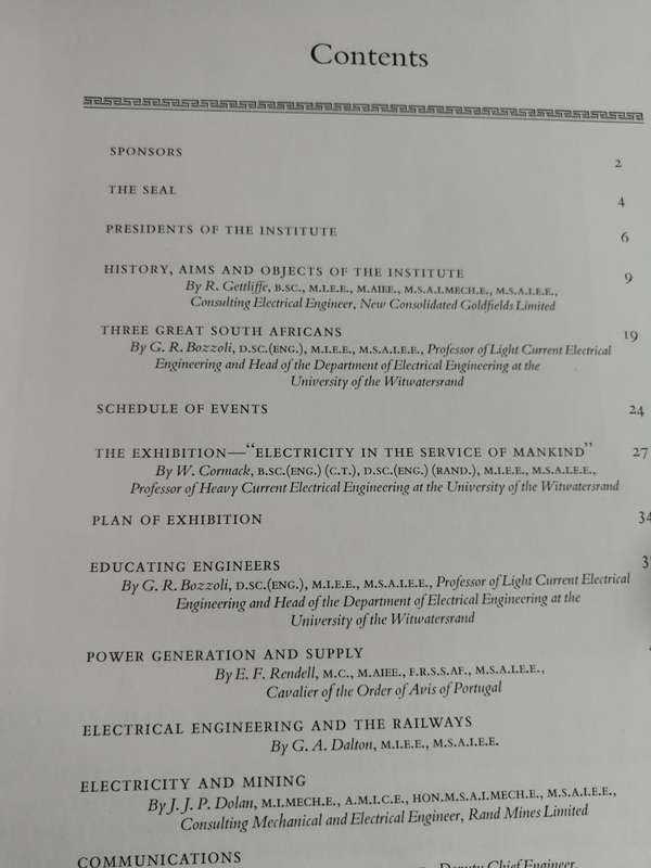 THE GOLDEN JUBILEE  of the SOUTH AFRICAN INSTITUTE of ELECTRICAL ENGINEERS 1959