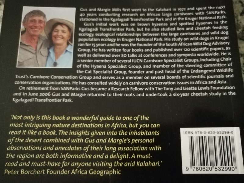 ARID KALAHARI A NATURAL HISTORY GUIDE Incl. Kgalagadi Transformation Park MILLS (  wildlife )