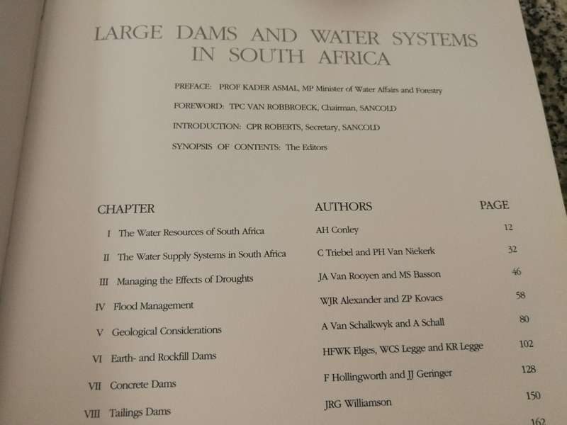 LARGE DAMS & WATER SYSTEMS SOUTH AFRICA S A COMMITTEE ON LARGE DAMS SANCOLD