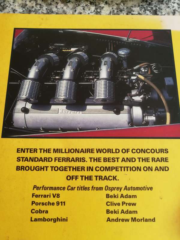 FERRARI CONVOURS RICHARD NEWTON Osprey Automotive 1990 ( sports cars )