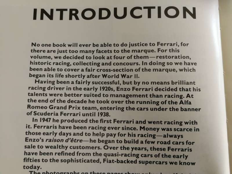 FERRARI CONVOURS RICHARD NEWTON Osprey Automotive 1990 ( sports cars )