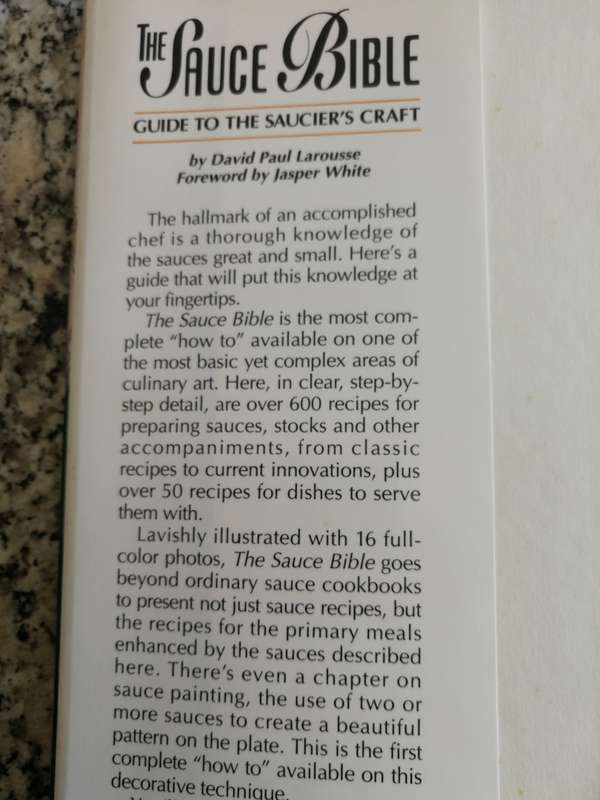 THE SAUCE BIBLE GUIDE TO THE SAUCIERS CRAFT DAVID PAUL LAROUSSE (  cooking recipes )