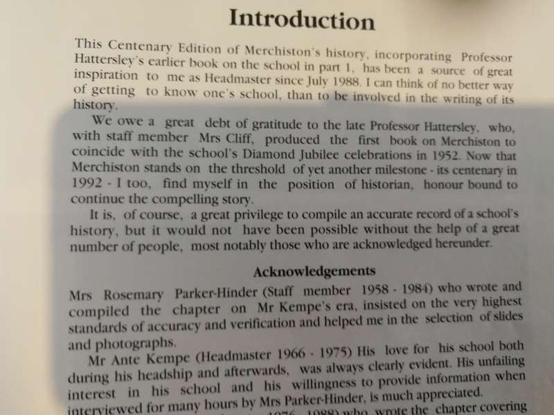 READY AYE READY A History of Merchiston Preparatory School 1892 - 1992  ( Pietermaritzburg )