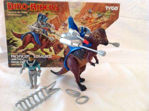 Dino Riders "Pachycephalosaurus 100 % complete, mint with card