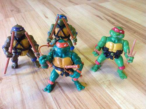 Vintage Teenage mutant ninja turtles 1989 lot - Leonardo, Raphael, Donatello, Micheal angelo