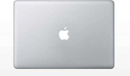 A white Apple logo on the lid of the MacBook Pro lights up when the notebook is powered up. And that pretty much sums up the outside design.