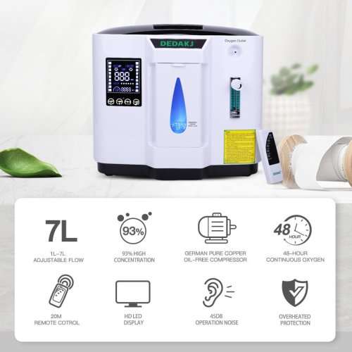 DEDAKJ Oxygen Concentrator 1- 7 LPM