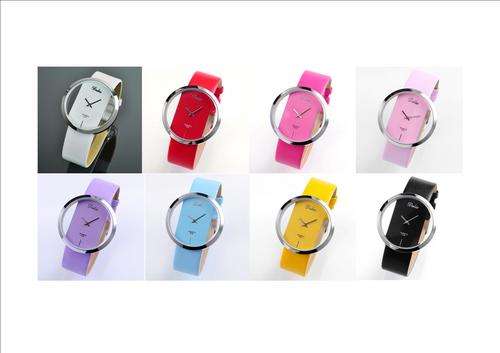 Awesome Multi coloured ladies watch with transparent dial Local stock