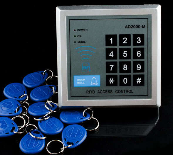 Electronic RFID Proximity Entry Door Lock Access Control System with 10 Key Fobs