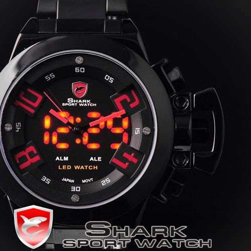 SHARK LED Quartz Digital Mens Luxury Sport Stainless Steel Watch100% original"LOCAL STOCK " FREE DEL