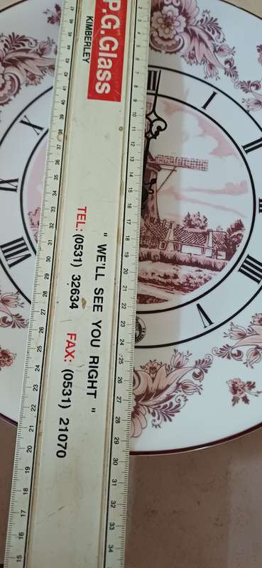 PINK DELF PORCELAIN WALL CLOCK
