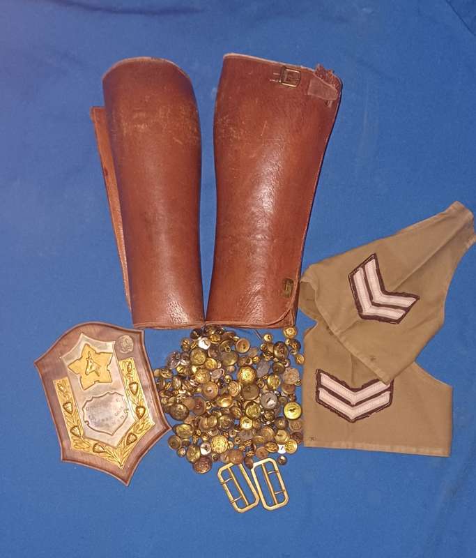 Leather camaste, and other items